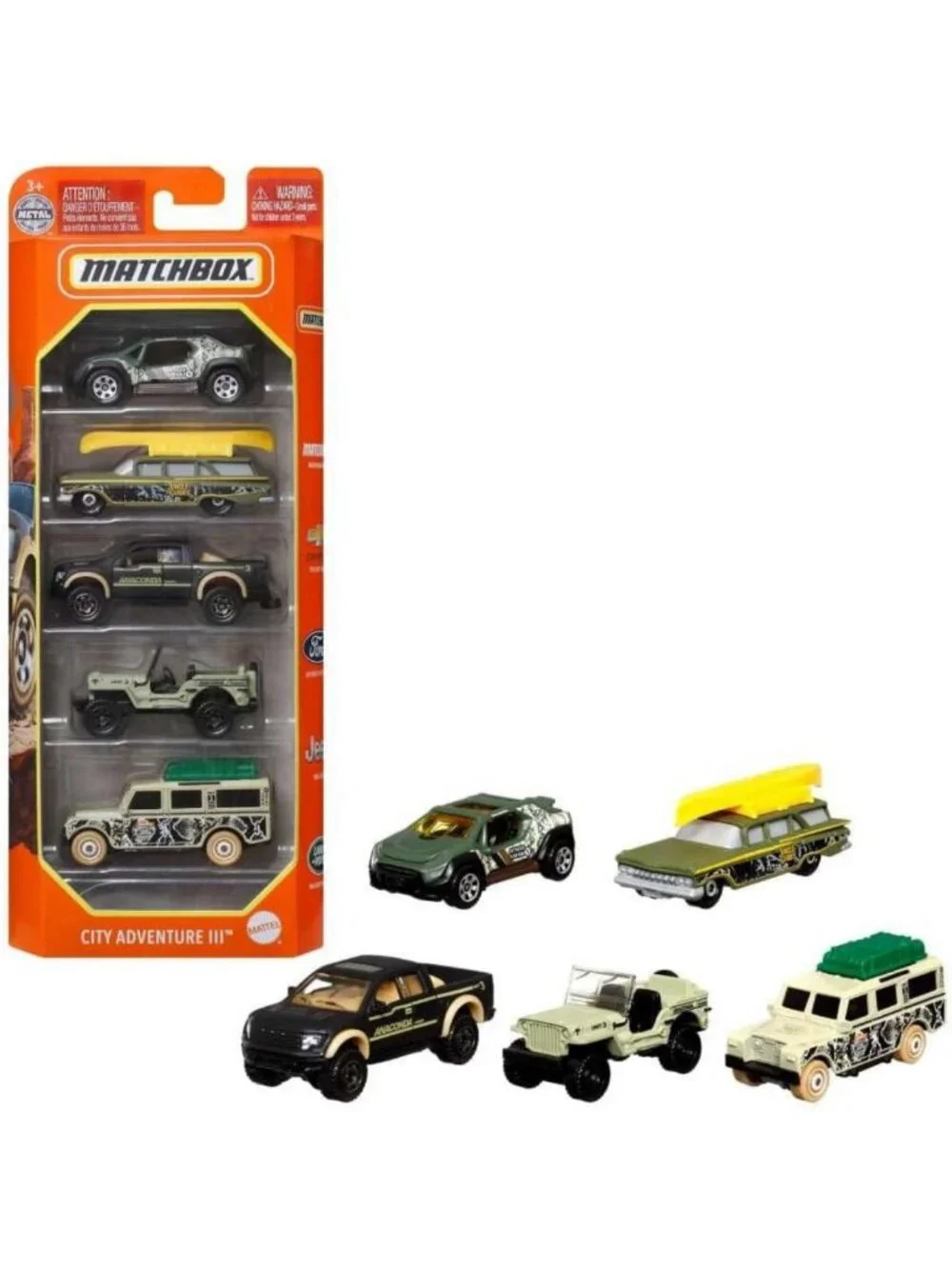 15-Piece Toy Car & Truck Set - 3 Themed Die-Cast 1:64 Scale Vehicles Bundle